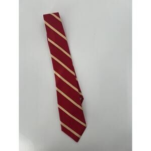 Givenchy Monsieur Vintage Tie Mens Red Yellow Striped Designer Career Formal